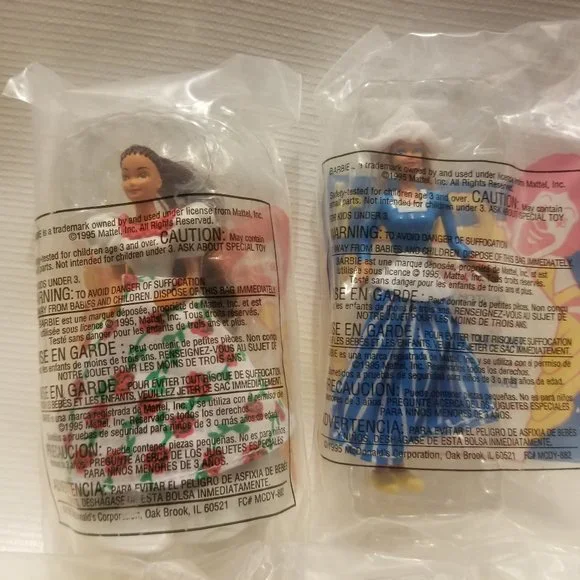 NIB NWOT whole set- 1990 Barbie World McDonalds toys! - Picture 3 of 4